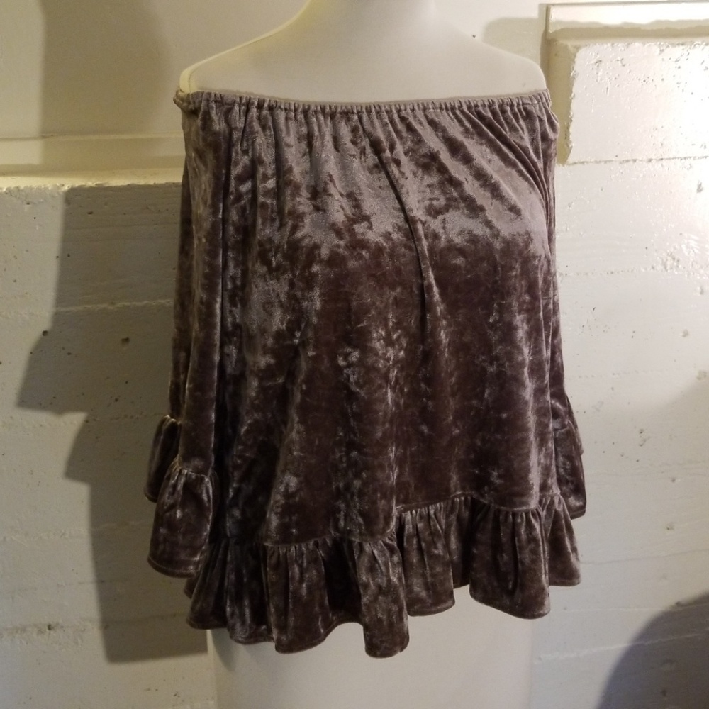 Anthropologie Velvet Top